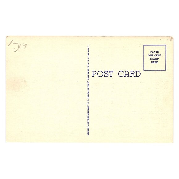 Crystal Lake Grand Island Nebraska Vintage Postcard Genuine Curteich Chicago - Picture 2 of 2